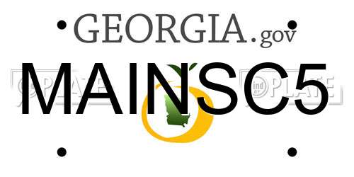 MAINSC5 Georgia License Plate
