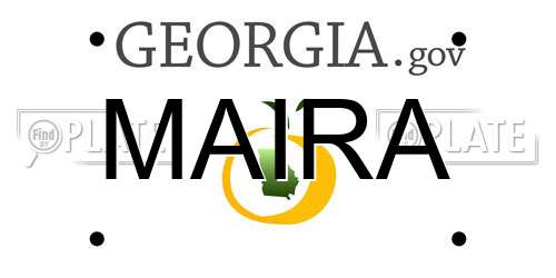 MAIRA Georgia License Plate