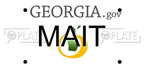 MAIT Georgia License Plate