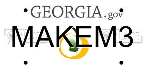MAKEM3 Georgia License Plate