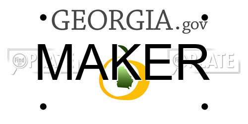 MAKER Georgia License Plate
