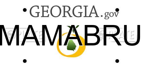 MAMABRU Georgia License Plate
