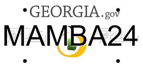 MAMBA24 Georgia License Plate