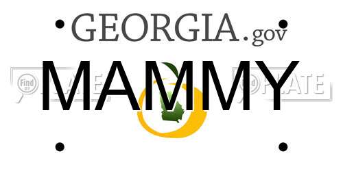 MAMMY Georgia License Plate