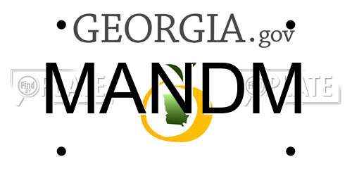 MANDM Georgia License Plate