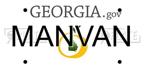 MANVAN Georgia License Plate