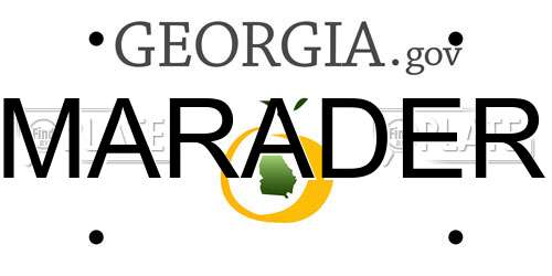 MARADER Georgia License Plate