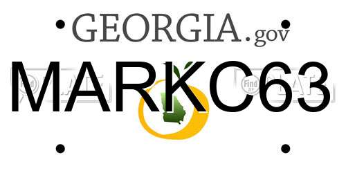 MARKC63 Georgia License Plate