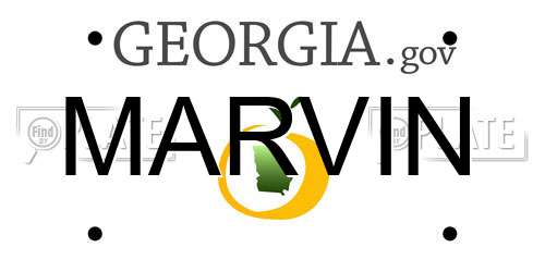MARVIN Georgia License Plate