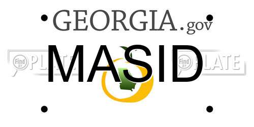 MASID Georgia License Plate