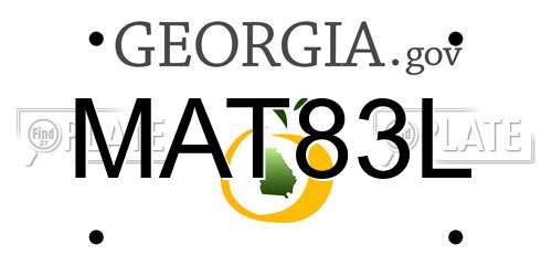 MAT83L Georgia License Plate