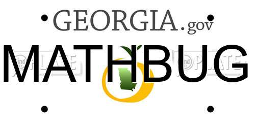 MATHBUG Georgia License Plate