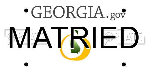 MATRIED Georgia License Plate