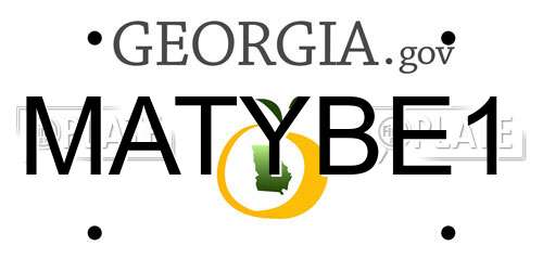 MATYBE1 Georgia License Plate