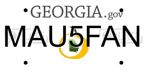 MAU5FAN Georgia License Plate