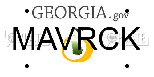 MAVRCK Georgia License Plate