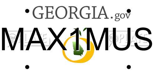 MAX1MUS Georgia License Plate