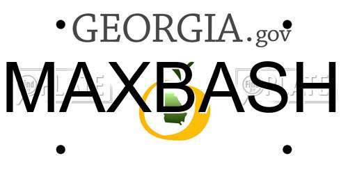 MAXBASH Georgia License Plate