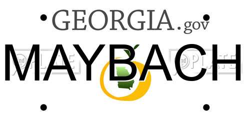 MAYBACH Georgia License Plate