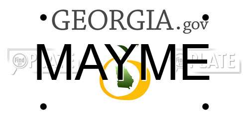 MAYME Georgia License Plate