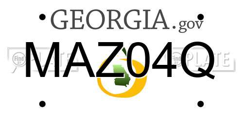 MAZ04Q Georgia License Plate