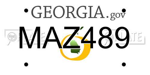 MAZ489 Georgia License Plate