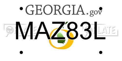 MAZ83L Georgia License Plate