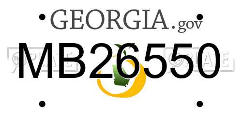 MB26550 Georgia License Plate