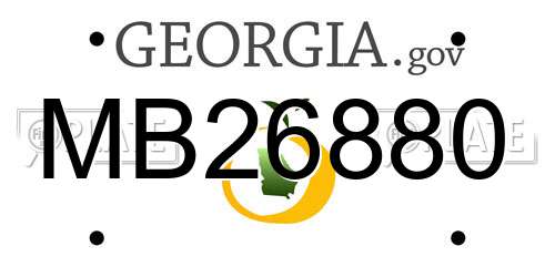 MB26880 Georgia License Plate