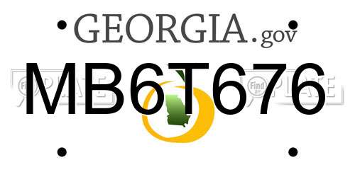 MB6T676 Georgia License Plate
