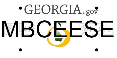 MBCEESE Georgia License Plate