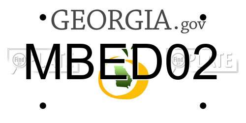 MBED02 Georgia License Plate