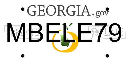 MBELE79 Georgia License Plate