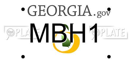 MBH1 Georgia License Plate