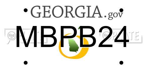MBPB24 Georgia License Plate