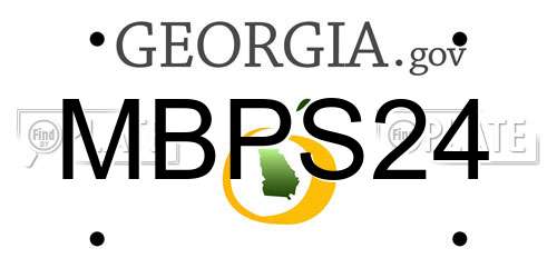 MBPS24 Georgia License Plate