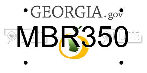 MBR350 Georgia License Plate