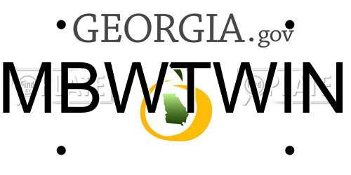 MBWTWIN Georgia License Plate