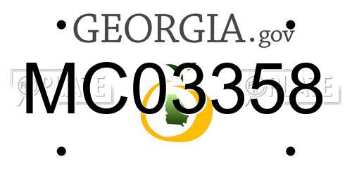 MC03358 Georgia License Plate