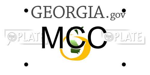 MCC Georgia License Plate