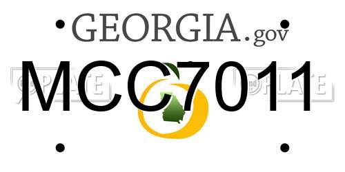 MCC7011 Georgia License Plate