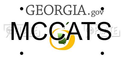 MCCATS Georgia License Plate
