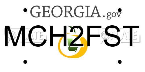 MCH2FST Georgia License Plate