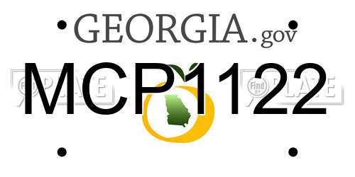 MCP1122 Georgia License Plate
