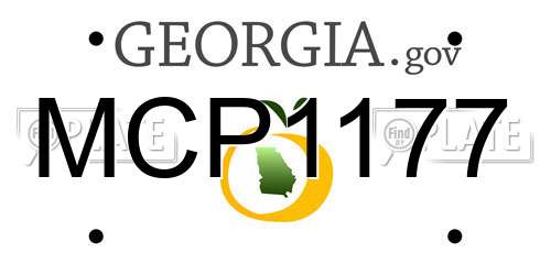 MCP1177 Georgia License Plate
