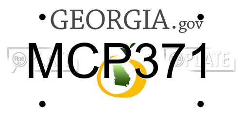 MCP371 Georgia License Plate