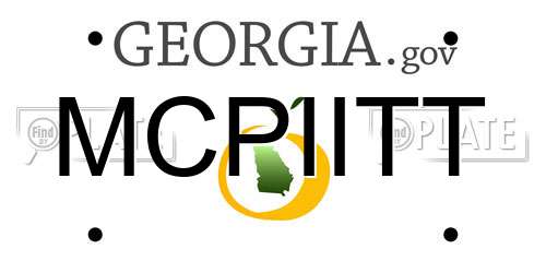 MCPIITT Georgia License Plate