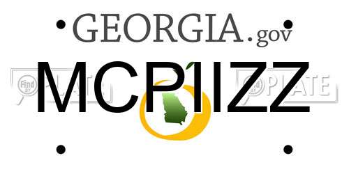 MCPIIZZ Georgia License Plate