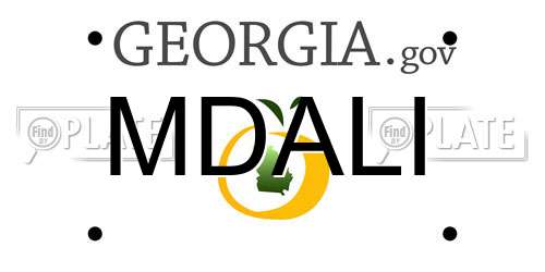 MDALI Georgia License Plate