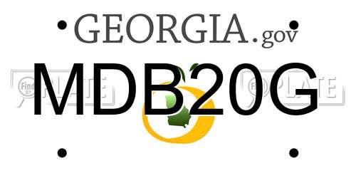 MDB20G Georgia License Plate